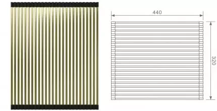 Ролл-мат «Raglo» R731.44.03 на кухонную мойку матовое золото