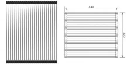 Ролл-мат «Raglo» R731.44.05 на кухонную мойку сатин
