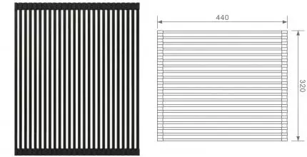 Ролл-мат «Raglo» R731.44.06 на кухонную мойку чёрный матовый