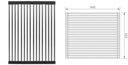 Ролл-мат «Raglo» R731.44.09 на кухонную мойку графит