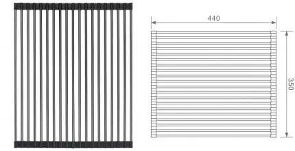 Ролл-мат «Raglo» R730.44.09 на кухонную мойку графит