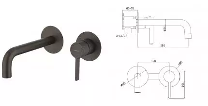 Смеситель для раковины «Splenka» S221.11.09 графит Смеситель для раковины «Splenka» S221.11.09 графит