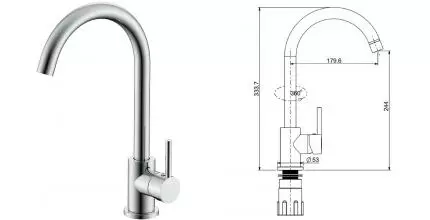 Смеситель для кухонной мойки «Splenka» S201.40 хром Смеситель для кухонной мойки «Splenka» S201.40 хром