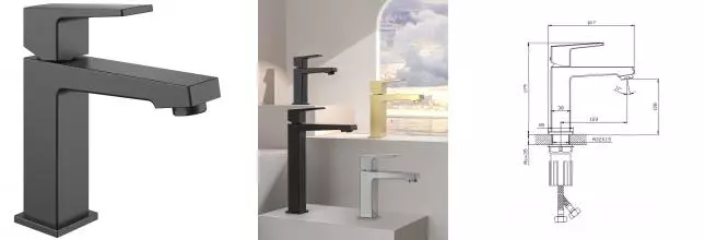 Смеситель для раковины «Splenka» S01.10.09 графит