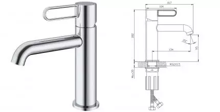 Смеситель для раковины «Splenka» S03.10 хром