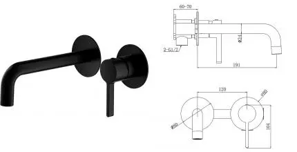 Смеситель для раковины «Splenka» S221.11.06 чёрный матовый Смеситель для раковины «Splenka» S221.11.06 чёрный матовый