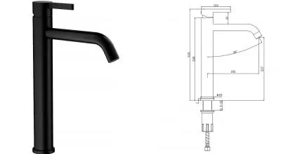 Смеситель для раковины «Splenka» S221.15.06 чёрный матовый Смеситель для раковины «Splenka» S221.15.06 чёрный матовый