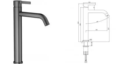 Смеситель для раковины «Splenka» S221.15.09 графит Смеситель для раковины «Splenka» S221.15.09 графит