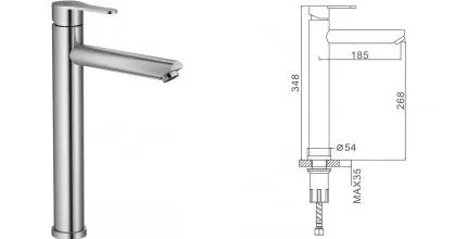 Смеситель для раковины «Splenka» S223.15.05 сатин Смеситель для раковины «Splenka» S223.15.05 сатин