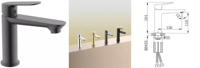 Смеситель для раковины «Splenka» S41.10.09 графит