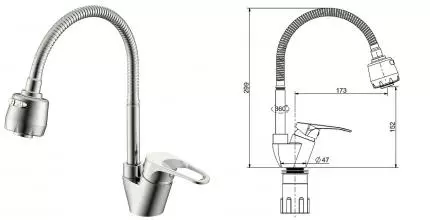 Смеситель для кухонной мойки «Splenka» S202.47.05 сатин