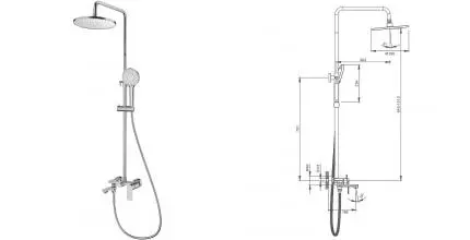 Душевая система «Splenka» S05.24 хром