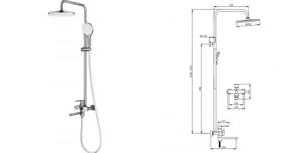 Душевая система «Splenka» S222.24.05 сатин