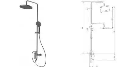 Душевая система «Splenka» S50.24.09 графит