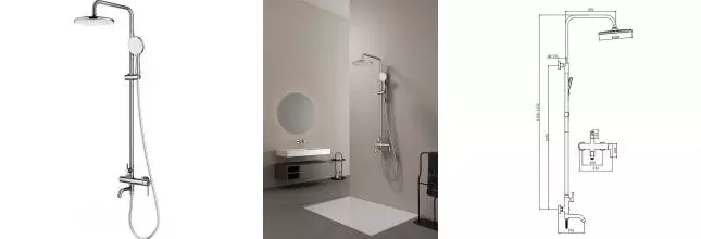 Душевая система «Splenka» S221.24.05 сатин Душевая система «Splenka» S221.24.05 сатин