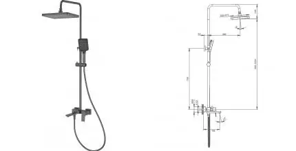 Душевая система «Splenka» S01.24.09 графит