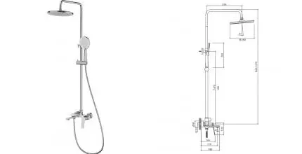 Душевая система «Splenka» S04.24 хром