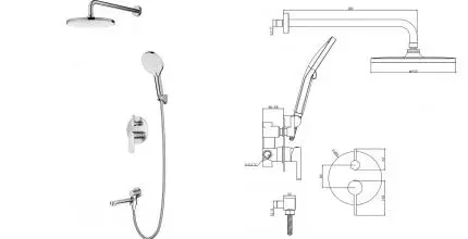 Душевая система «Splenka» S222.27.05 сатин Душевая система «Splenka» S222.27.05 сатин