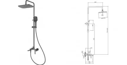 Душевая система «Splenka» S06.24.09 графит