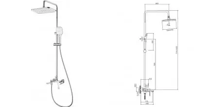 Душевая система «Splenka» S06.24 хром