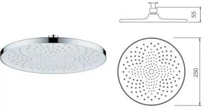 Верхний душ «Splenka» S451.51 хром