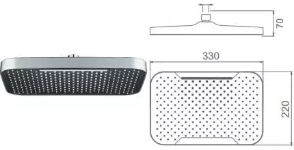 Верхний душ «Splenka» S451.54 хром