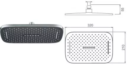 Верхний душ «Splenka» S451.53 хром