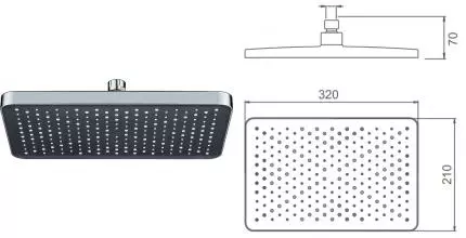 Верхний душ «Splenka» S451.52 хром
