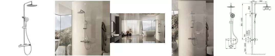 Душевая система «Vincea» Rondo VSFS-1R0CH хром