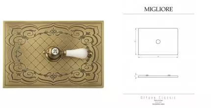 Кнопка смыва «Migliore» Ottone Classic Expert 24245/32085 керамика, латунь бронза Кнопка смыва «Migliore» Ottone Classic Expert 24245/32085 керамика, латунь бронза