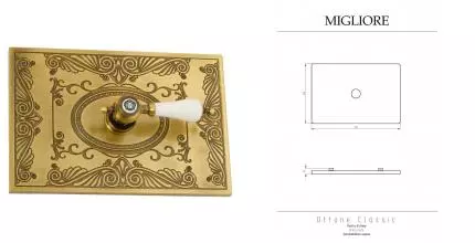 Кнопка смыва «Migliore» Ottone Classic Expert 24248/32085 керамика, латунь бронза