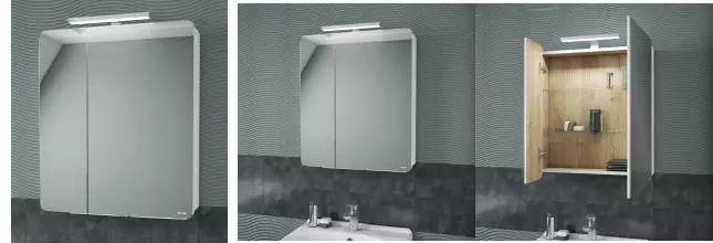 Уценка, Зеркальный шкаф «Albert&Bayer» Elegance 60/70BM без света белый Уценка, Зеркальный шкаф «Albert&Bayer» Elegance 60/70BM без света белый