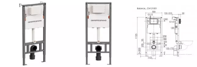 Инсталляция для унитаза «Ceramica Nova» CN121001 Balance