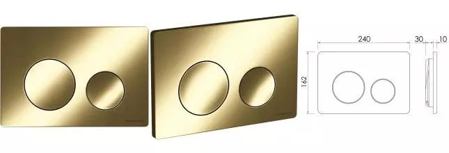 Кнопка смыва «Ceramica Nova» Balance Circle CN12-001BG пластик золото брашированное