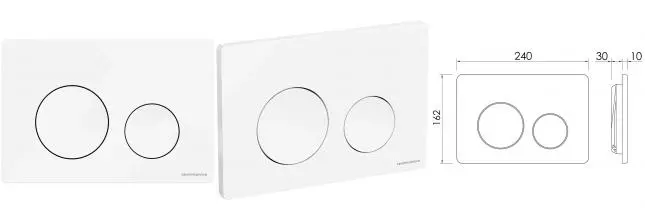 Кнопка смыва «Ceramica Nova» Balance Circle CN12-001W пластик белая глянцевая Кнопка смыва «Ceramica Nova» Balance Circle CN12-001W пластик белая глянцевая