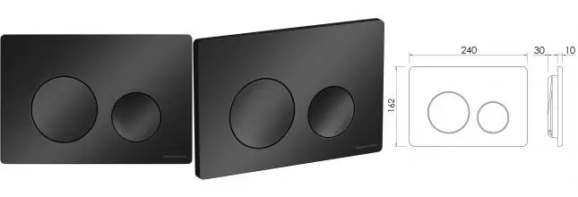 Кнопка смыва «Ceramica Nova» Balance Circle CN12-001MB пластик чёрная матовая Кнопка смыва «Ceramica Nova» Balance Circle CN12-001MB пластик чёрная матовая