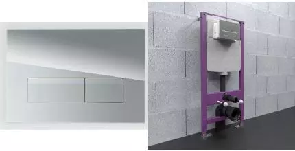 Кнопка смыва «Triton» Evo пластик хром