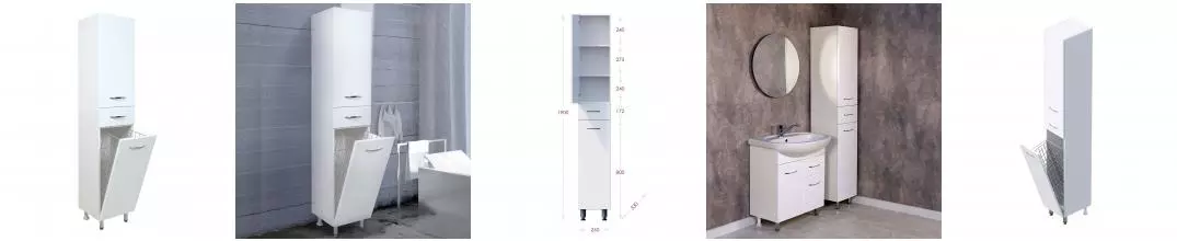 Пенал с 1 ящ. Модерн 26.17 с корзиной Лев. · Onika, 402606