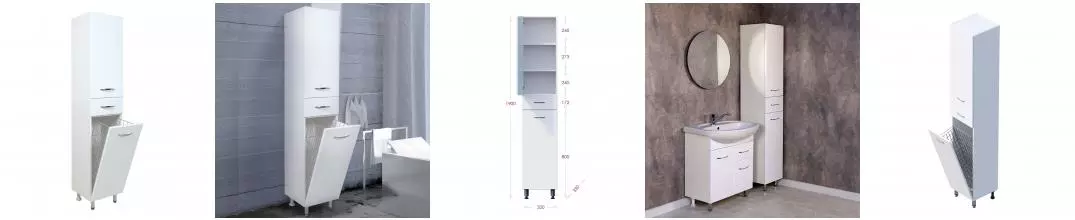 Пенал с 1 ящ. Модерн 32.17 с корзиной Лев. · Onika, 403211