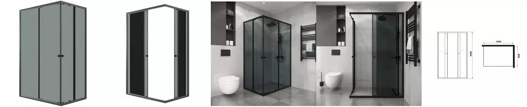 Душевой угол-ограждение «Niagara» Eco NG-1118-14QT 110/80 110/80 тонированный/чёрный матовый без поддона универсальный Душевой угол-ограждение «Niagara» Eco NG-1118-14QT 110/80 110/80 тонированный/чёрный матовый без поддона универсальный