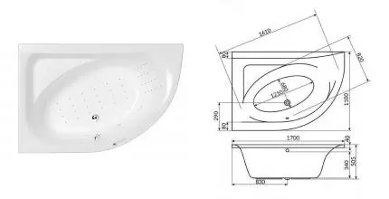 Гидромассажная ванна акриловая «Whitecross» Aquarella 170/110 Nano с каркасом с сифоном белая/хром левая Гидромассажная ванна акриловая «Whitecross» Aquarella 170/110 Nano с каркасом с сифоном белая/хром левая