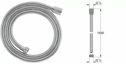 Душевой шланг «Grohe» Relexaflex 28143001 150 см хром Душевой шланг «Grohe» Relexaflex 28143001 150 см хром