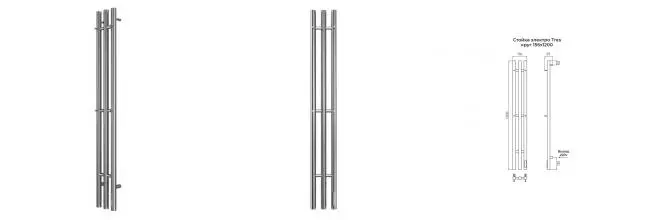 Электрический полотенцесушитель «Terminus» Tres 15/120 круг хром