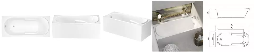 Ванна акриловая «Alba Spa» Arabella 140/75 без опор без сифона белая Ванна акриловая «Alba Spa» Arabella 140/75 без опор без сифона белая