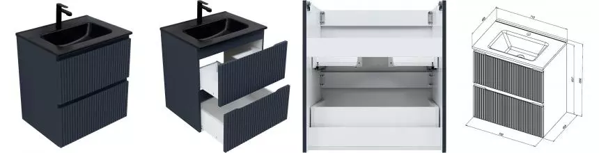 Тумба с раковиной «Aquanet» Джейн 70/45 (Flat 70 329254) подвесная маренго Тумба с раковиной «Aquanet» Джейн 70/45 (Flat 70 329254) подвесная маренго