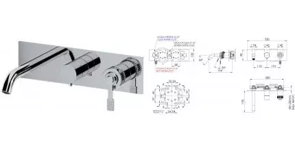 Смеситель для ванны с душем «Remer» Atelier AL54D2 хром