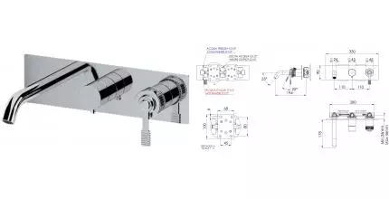 Смеситель для ванны с душем «Remer» Atelier AL54D3 хром