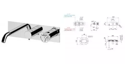 Смеситель для ванны с душем «Remer» Chrono CH54D3 хром