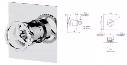 Смеситель для душа «Remer» Chrono CH30Q хром