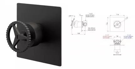 Смеситель для душа «Remer» Chrono CH30QNO чёрный матовый